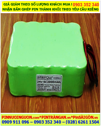 Pin sạc 24v-SC2000mAh, Pin nuôi nguồn 24v-SC2000mAh, Pin sạc NiMh 24v-SC2000mAh chính hãng
